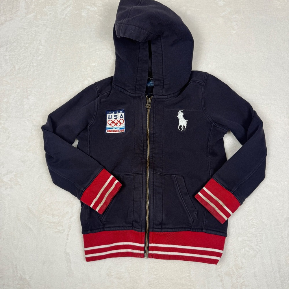 Ralph Lauren Team USA Olympic Vancouver 2010 Full Zip Hoodie Kids 6‎ Sportswear